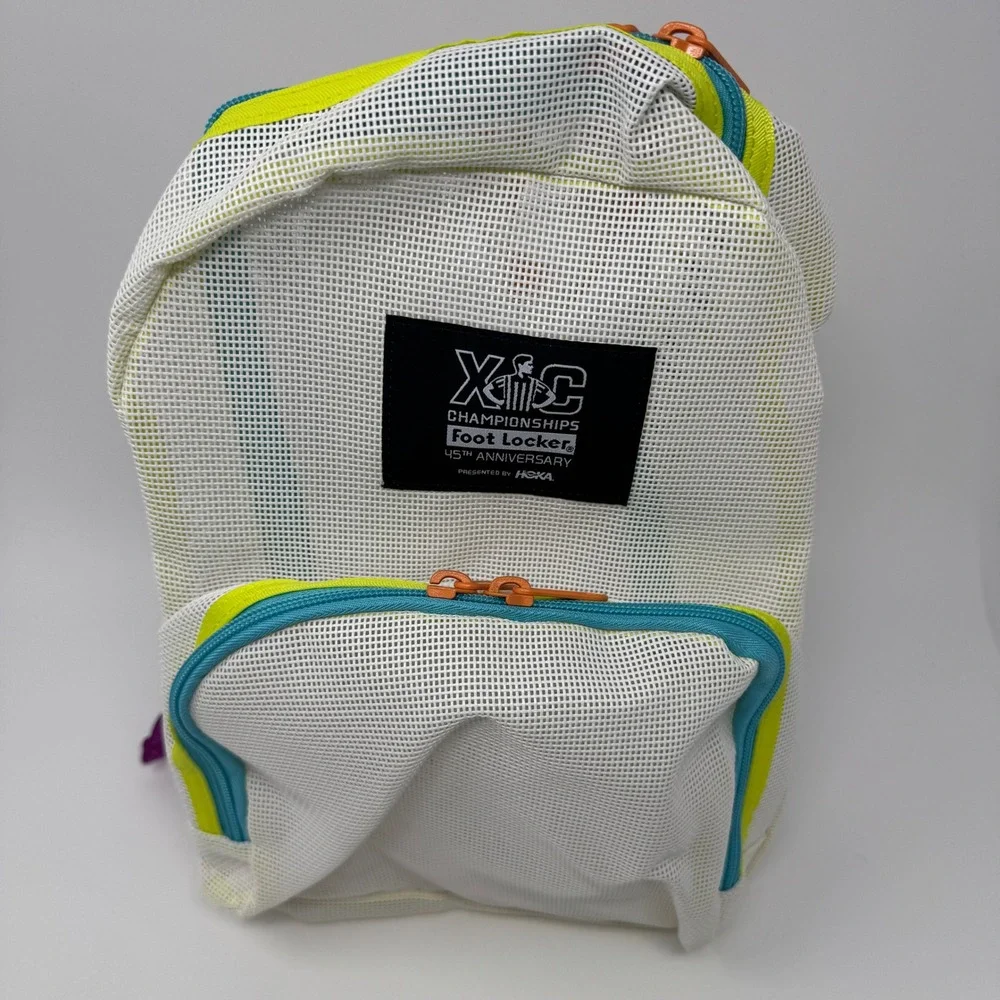 Hoka Foot Locker XC Championships 45th Anniversary White Mesh Backpack